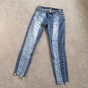 BlankNYC The Reade Crop Patched Skinny Jeans US 26    - 1B850